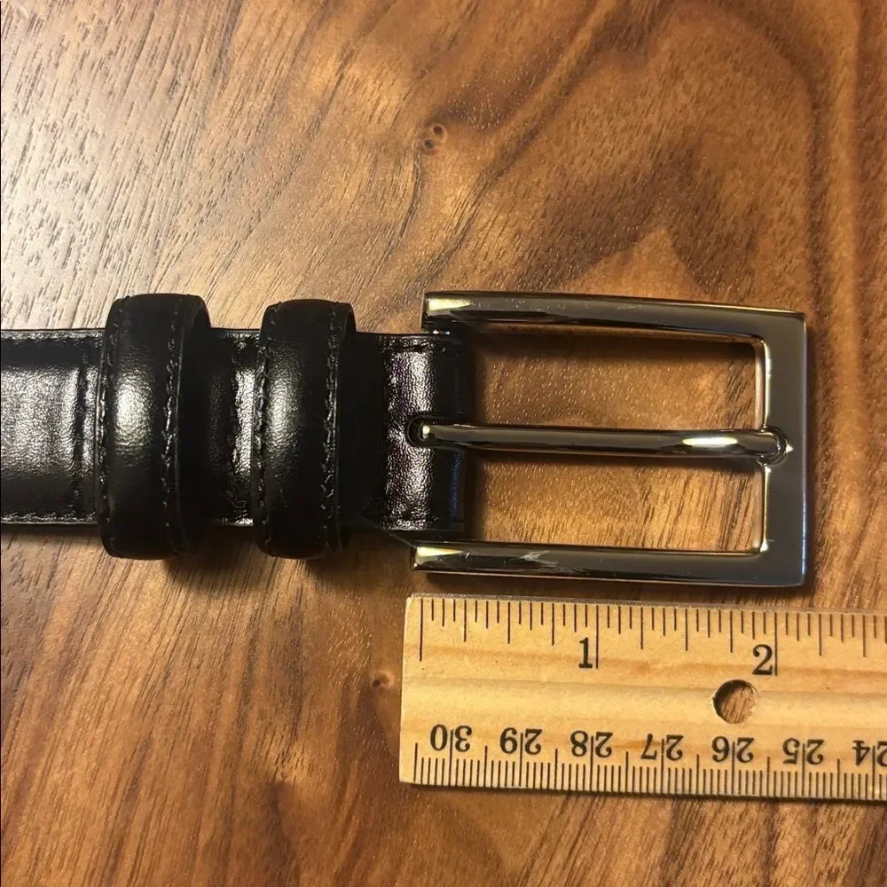 Johnston & Murphy Men's Black Leather Dress Belt - 34